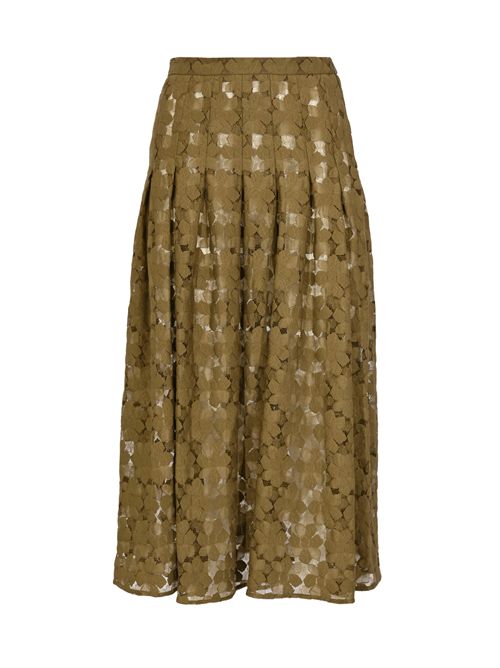 Gonna midi MSTAIRONE in pizzo Verde kaki MAX MARA STUDIO | 2616771011600001